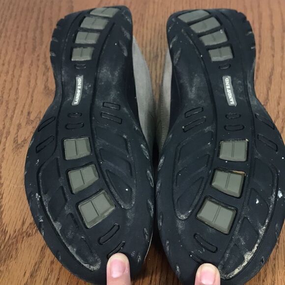 Lands End Suede All Weather Slipin Walking Shoes 9.5B Taupe EUC - Picture 6 of 7